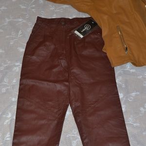 Brown Leather Pants